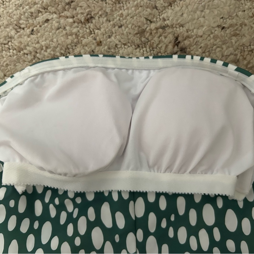 Kona Sol Green and White One Piece Swimsuit - Picture 5 of 5